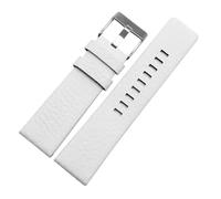 Compatible con correa de cuero Compatible con correa de reloj DIESEL Compatible con DZ7312 | DZ4323 | DZ7257 Con correa de hebilla de acero inoxidable Correas de 24, 26, 27, 28 y 30 mm(A-white silver,