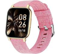 Compatible con correa de reloj inteligente Popglory 1.85, correa de repuesto de tela tejida de nailon transpirable Blueshaweu, compatible con Popglory 1.85 pulgadas, reloj inteligente LESHIDO CS08 de 1.85 pulgadas, reloj inteligente CS08/P66