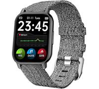 Compatible con correa de reloj inteligente Popglory 1.85, correa de repuesto de tela tejida de nailon transpirable Blueshaweu, compatible con Popglory 1.85 pulgadas, reloj inteligente LESHIDO CS08 de 1.85 pulgadas, reloj inteligente CS08/P66