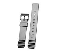 Compatible con correas de reloj CASIO de silicona de resina LRW-200h, boca convexa, accesorios de correa de reloj para estudiantes masculinos y femeninos, color blanco y negro, 14 mm, 14mm, Acetato