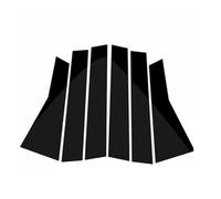 Compatible Con CR-V 2017 2018 2019 2020 2021 2022 6 Piezas Cubierta Ventana Poste Pilar Automóvil Negro Brillante Calcomanías Exteriores Columna BC postes pilar ventana coche