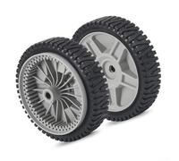 Compatible con CRAFTSMAN Serie 5 de 8 pulgadas de plástico para cortacésped de cubierta de rueda de rodillo negro accesorio de cortacésped (2 piezas)