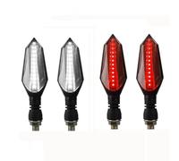 Compatible Con CRF 1100L Para Africa Para Twin Para CBR650R Para CBR500R Luces De Señal De Giro Para Motocicleta Bombillas De Indicadores De Giro De 10 Mm motocicleta Intermitentes(Red and white)