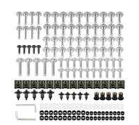 Compatible Con CRF250L Para CRF300 Para CRF300L Para Rally CR 85R 125R Para 250R 85RB Kit De Pernos De Carenado De Motocicleta Juego Tornillos Tornillos De Motocicleta Tornillos Pernos Moto(Silver)