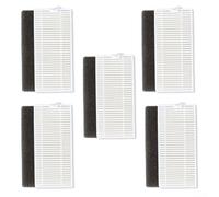 Compatible con Cybovac E20 E30 E31 Ec30mq Robot Filtro de Aspiradora Accesorios para Premium Lavable Hepa Trampa de Polvo Pantalla Eficiente Purificación de Aire Partes Blanco Juego de cinco para