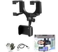 Compatible con DACIA Lodgy 1.6 100 CV SeS GLP 7 plazas Ambiance porta teléfono móvil smartphone navegador para espejo retrovisor de coche, caravana, CAMION regulable 360°hasta 5 pulgadas 17 x 12 x 8