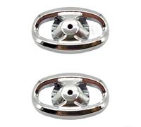 Compatible con Daiwa Fuego Cs para Regal para Lt Alphas Air Sv perilla de carrete de pesca, cubierta lateral, agarre de metal, accesorio de reparación para restauración de mango, tono gris (2 piezas