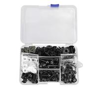 Compatible con Deauville 700 para Nt700v para Fmx 650 Kit completo de pernos de carenado para motocicleta Tuercas Tornillos Clips Juego completo de tornillos de fijación Tuercas Esparragos Moto(Black)