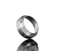 Compatible con Delonghi,Compatible con Breville Portafilter 51 53 54 58mm anillo dosificador de café magnético herramienta de embudo de Espresso(53MM silver)