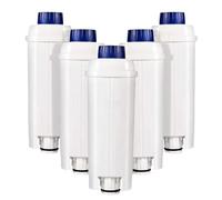 Compatible con DeLonghi DLS C002, paquete de 5 cartuchos de filtro de agua de repuesto for cafeteras.