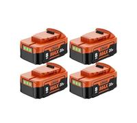 Compatible con DeWalt batería de Iones de Litio Recargable de Alta Capacidad 20V 8.0Ah, batería de Herramienta DCB200, DCB206, DCB184 con Pantalla(4pcs)