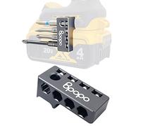 Compatible con Dewalt Wrox - Soporte de Puntas Hexagonales de 1/4", Montaje Izquierdo, Imán Fuerte para Taladro Atornillador Inalámbrico, Organizador de Brocas de Aluminio