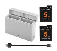 Compatible con dji Osmo Action 5 Pro y 4/3, batería de 2100 mAh con Caja de Cargador(2 Battery 1 Charger)