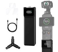 Compatible con dji Osmo Pocket 3/4/4P Empuñadura de Batería | 5000mAh, Pantalla Digital, con Rosca de 1/4 Pulgada, Autonomía de 180 Minutos