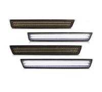 Compatible con Dodge Challenger 2015-2023. Luz de posición Lateral LED de Parachoques Color ámbar Delantero y Rojo Trasero. Lámpara de Repuesto de Alto Brillo.