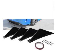 Compatible con Dodge Charger SXT SE SRT difusor de parachoques trasero curvo aletas tiburón alerón divisor labios(Carbon Fiber)