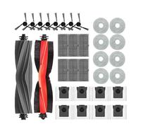 Compatible con Dreame Bot X40 Ultra Robot Aspirador Accesorios de Repuesto Kit de Piezas Cepillo Principal/Corte de Pelo/Lateral de Goma, Filtro, Trapo de Fregona(Grey)