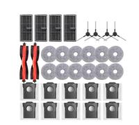 Compatible con Dreame L10s Pro Ultra Heat, X30 Ultra, X30 Pro Accesorios De Repuesto for Aspiradora Filtro De Cepillo Lateral Principal Bolsa for Polvo for Fregona(Set A-32PCS)