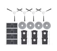 Compatible con Dreame Mova E30 Ultra piezas de repuesto for aspiradora, rodillo Tricut principal, cepillo lateral, filtro Hepa, paño for fregona, bolsa for polvo, accesorios(Burgundy)