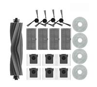 Compatible con Dreame X40 Master Accesorios Cepillo Lateral Principal de Goma Paño de fregona Bolsa for Polvo Filtro HEPA Piezas de Repuesto for Robot Aspirador(Beige)