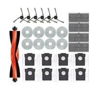Compatible con Dreame X40 Ultra / X40 Pro Robot Aspirador Repuestos Cepillos Laterales Principales Paños de Mopa Filtros HEPA Bolsas for Polvo Accesorios(Red)