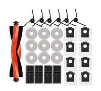 Compatible con Dreame X40 Ultra / X40 Pro Robot Aspirador Repuestos Cepillos Laterales Principales Paños de Mopa Filtros HEPA Bolsas for Polvo Accesorios(Brown)