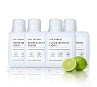 Compatible con Dreame X50/X30/X40 Ultra Solución de Limpieza for Robot Fregona 200ml Fórmula a Base de Plantas Proporción 1:200 Aroma de Lima Limpiador for Suelos Duros(4 bottle)