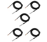 Compatible con DS18B20 - Sensor de temperatura (5 unidades, resistente al agua, cable de sensor de temperatura, 1 m,Shelly Plus Addon,Compatible con DS18B20, resistente al agua,Compatible con Arduino