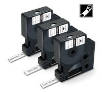 Compatible con Dymo Rhino 18055 Heat shrink tubes - Cintas etiquetas para cables con termorretráctil, industrial de 12 mm x 1,5 mcon Dymo Rhino Pro 4200, 5200, 5000, 1000, 3000, 6000 lanco 4X