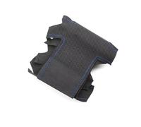 Compatible con E72 2009 2010 Embellecedor de cubierta de volante Interior de coche cosido a mano de gamuza(Black-blue line)