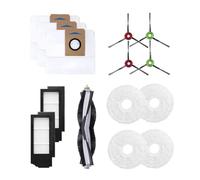 Compatible con Ecovacs, Compatible con Deebot X1 Turbo/Omni, Piezas, Filtro, Cepillo Lateral Principal, Mopa, Almohadilla, Bolsa For Polvo, Robot Aspirador Accesorio Repuesto Opcional.(SetJ)