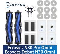 Compatible con Ecovacs Debot N30 Omni / N30 Pro Omni accesorios de Robot aspirador Cepillo Lateral principal filtro Hepa piezas de bolsa de polvo de trapo Gris claro