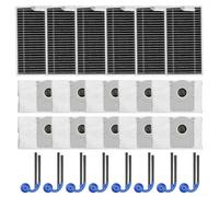 Compatible con Ecovacs para Deebot T90 Pro para Omni T90 para Omni Water Tank Robot Aspirador Piezas de repuesto incluyendo cepillo lateral, filtro de alta eficiencia y bolsa de polvo (juegos anuales)