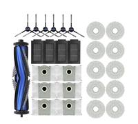 Compatible con ECOVACS T50 Pro Omni / T50 Omni Robot Aspirador Repuestos Cepillos Laterales Principales Paños de Mopa Filtros HEPA Bolsas for Polvo Accesorios(Gold)