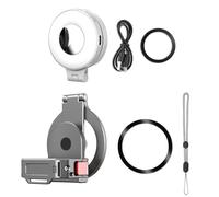 Compatible con el Adaptador magnético dji Pocket 3: Base de Montaje for teleprompter, Soporte de Aluminio for transmisión en Vivo de cámara, Marco de expansión.(with Fill Light)