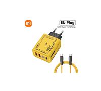 Compatible con el cargador Xiaomi de 120 W, adaptador USB-C GaN, QC3.0, carga rápida para iPhone, Samsung - EU SET