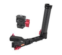Compatible con el Gimbal dji Ronin RS2 RS3 RS4 Pro: empuñadura Lateral Ajustable de Fibra de Carbono, Abrazadera for riel de Eslinga con Interruptor rápido, Zapata fría y ARRI.(Feichao Combo A)