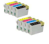 Compatible con el Juego de Cartuchos de Tinta T1001 T1002 T1003 T1004 Stylus SX510W Office B40W B1100 BX310FN BX600FW BX610FW SX515W y más(2 Sets)