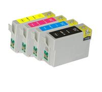 Compatible con el Juego de Cartuchos de Tinta T1001 T1002 T1003 T1004 Stylus SX510W Office B40W B1100 BX310FN BX600FW BX610FW SX515W y más(1 Set)