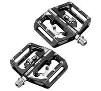 Compatible con el Juego de Pedales automáticos RACEWORK MTB, Pedales de Plataforma con medidor de Potencia de Doble función con Clip Lateral único(Black)