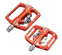 Compatible con el Juego de Pedales automáticos RACEWORK MTB, Pedales de Plataforma con medidor de Potencia de Doble función con Clip Lateral único(Orange)