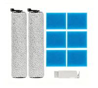 Compatible con el kit de accesorios repuesto for aspiradora Tineco IFloor 2, cepillos rodillos + 6 prefiltros espuma for repuestos lavadoras pisos