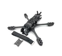 Compatible con el kit de marco PhiSital Mark5 DC/X O4 Pro 5 pulgadas FPV fibra carbono Quadcopter RC Freestyle Racing Drone, piezas bricolaje(X frame kit black)
