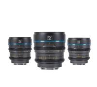 Compatible con el Objetivo Sony E 16mm T1.2 S35 Cine for cámaras Super 35mm X RF MFT M4/3(3-Lenses Metal Gray,E-Mount(FE))