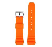 Compatible con el reloj de buceo CASIO Swordfish MDV-106 MDV-107 MTP-VD01D EFR-303 Correa silicona for hombre 22 mm Compatible relojes Seiko(Orange silver,20mm)