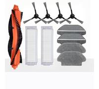 Compatible con el robot aspirador Xiaomi S10, S12, T12, B106GL, Mop 2S, XMSTJQR2S, 3C B106CN Piezas de repuesto: cepillo lateral principal, filtro HEPA, paño de fregona(11pcs-1)