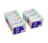 Compatible con Epson, 9 Cartuchos de Tinta Recargables vacíos con Sensor de Chip for Impresora Stylus Pro 3800 3880, T5801 T5802 T5803 T5804 T5805 T5806 T5807 T5808 T5809(For 3800)