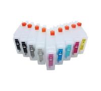 Compatible con Epson, Cartucho de Recarga de Tinta P600 R3000 de 9 Colores sin Chip 80ML for Impresora Stylus Photo SC-P600 T1571-T1579 T7601-T7609