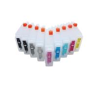 Compatible con Epson, Cartucho de Recarga de Tinta P600 R3000 de 9 Colores sin Chip 80ML for Impresora Stylus Photo SC-P600 T1571-T1579 T7601-T7609