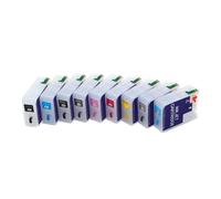 Compatible con Epson, Cartucho de Recarga de Tinta T8501-T8509 de 80ML con Chip de reinicio automático for Impresora SureColor P800